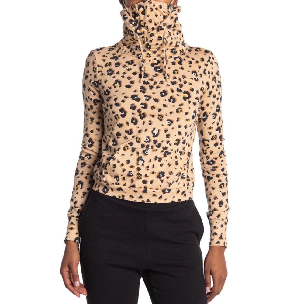 Love Fire Animal Print Mask Hoodie